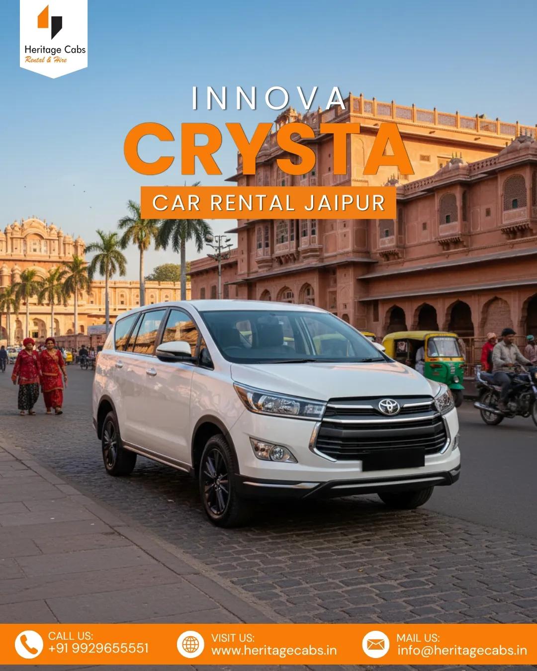Innova Crysta Car Rental Jaipur | Comfortable & Reliable Car Hire